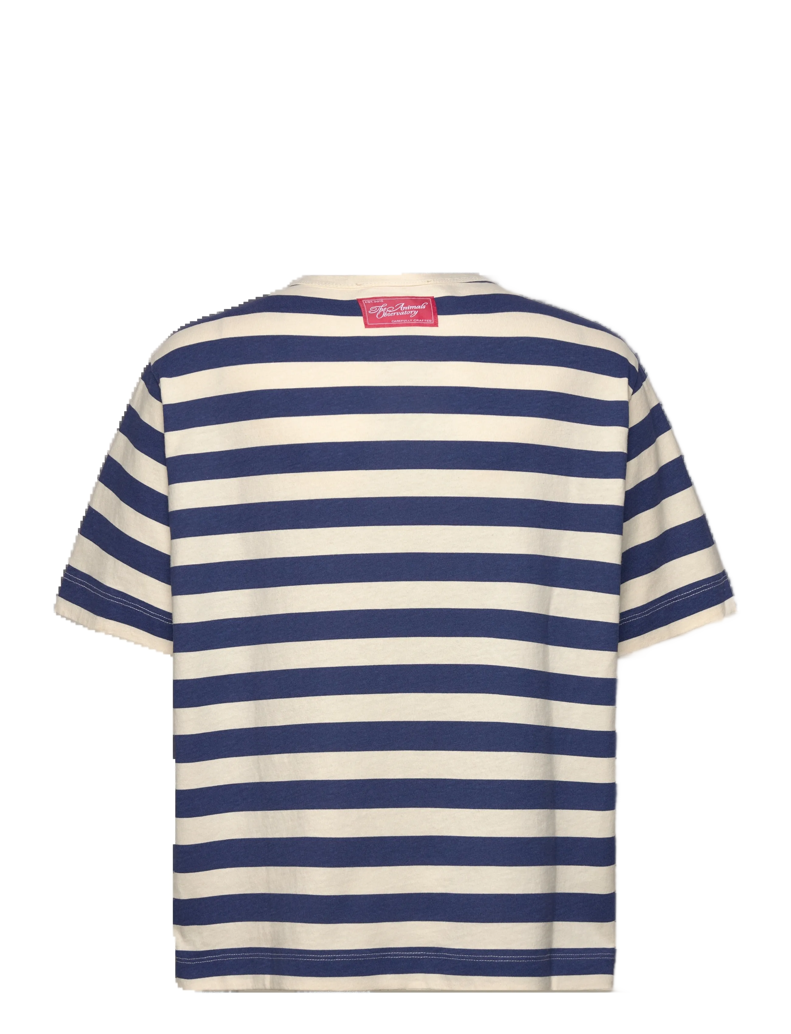 THE ANIMALS OBSERVATORY - Stripes Navy Collie T-Shirt - kortärmade t-shirts - navy - 1