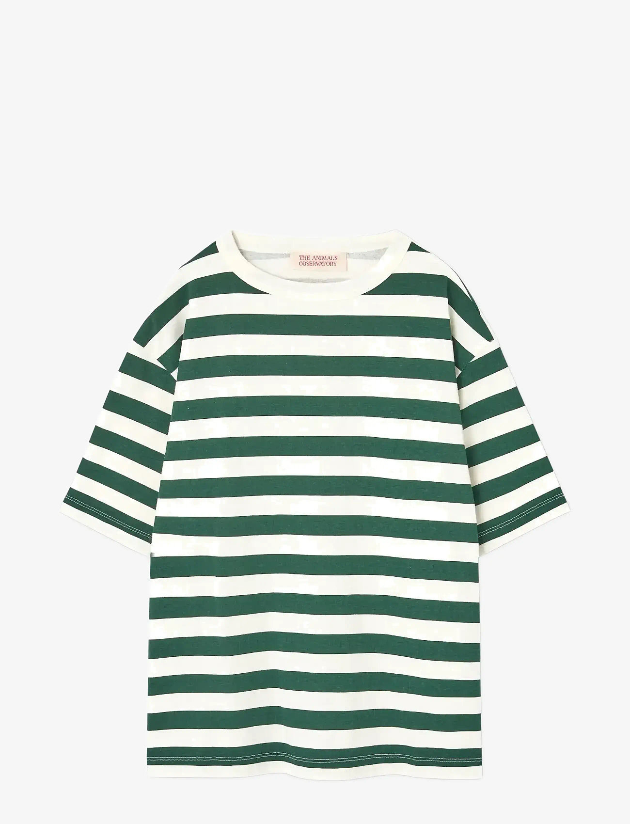 THE ANIMALS OBSERVATORY - Stripes Freen Collie T-Shirt - kortermede t-skjorter - green - 0