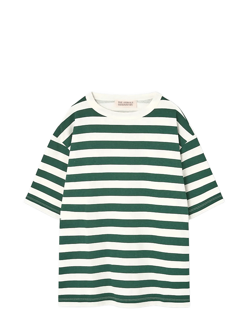 THE ANIMALS OBSERVATORY - Stripes Freen Collie T-Shirt - kortermede t-skjorter - green - 0