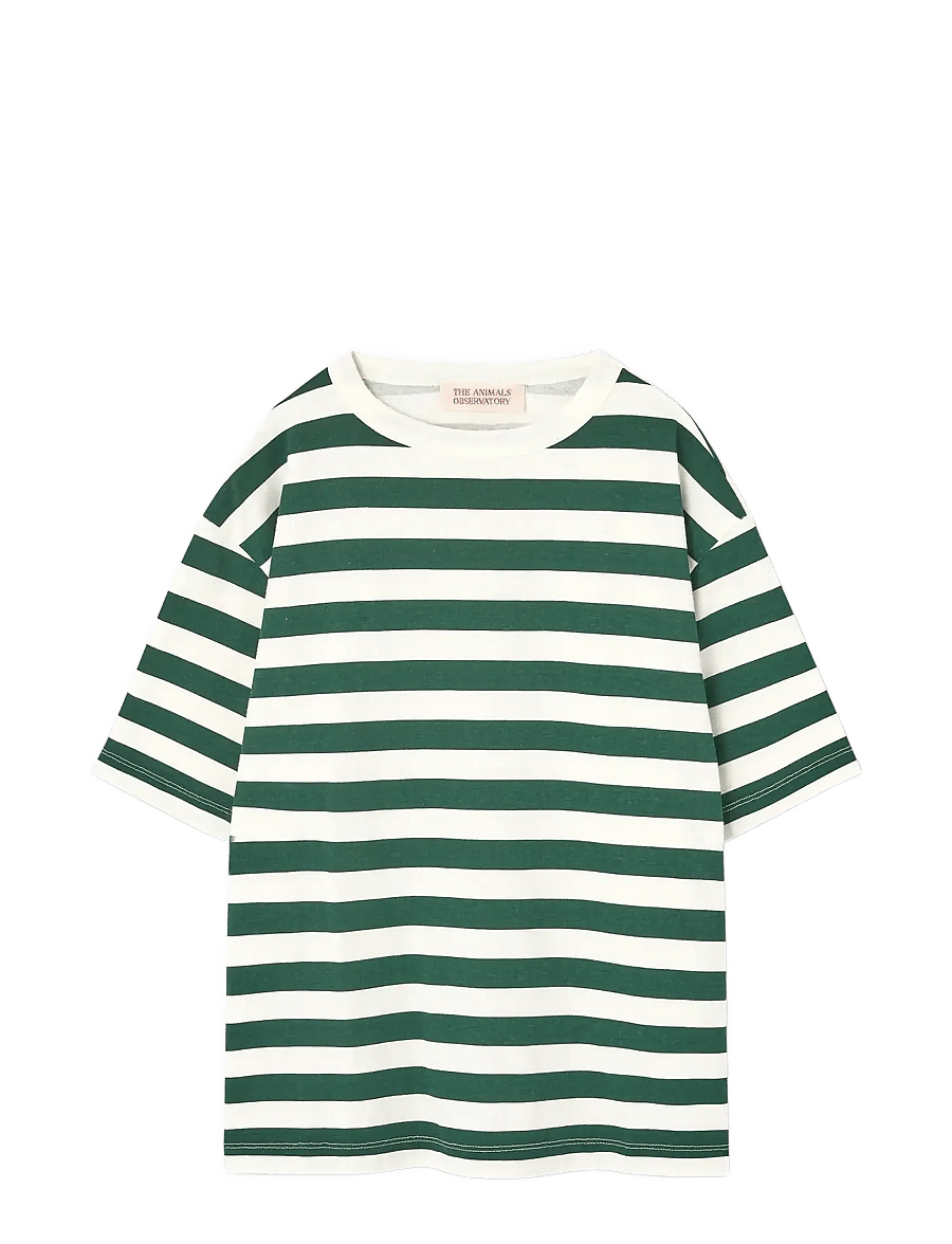 THE ANIMALS OBSERVATORY - Stripes Freen Collie T-Shirt - lühikeste varrukatega t-särgid - green - 0