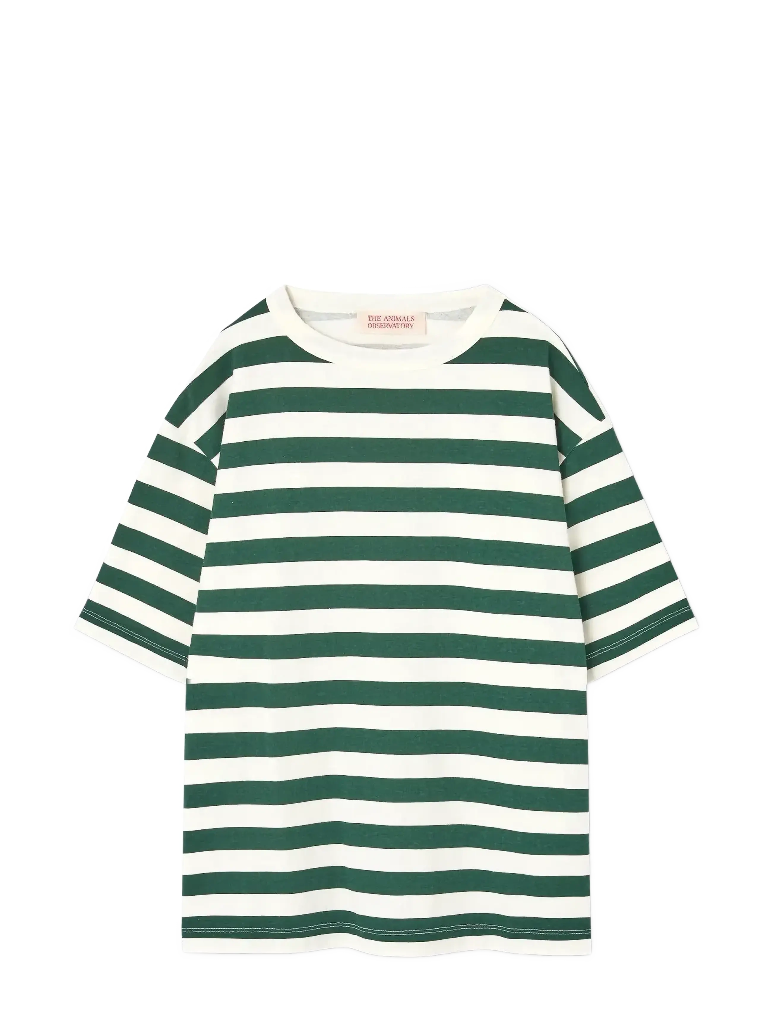 THE ANIMALS OBSERVATORY Stripes Freen Collie T-Shirt, 14 Y, Green, T-Shirts > Kortærmede, Børn