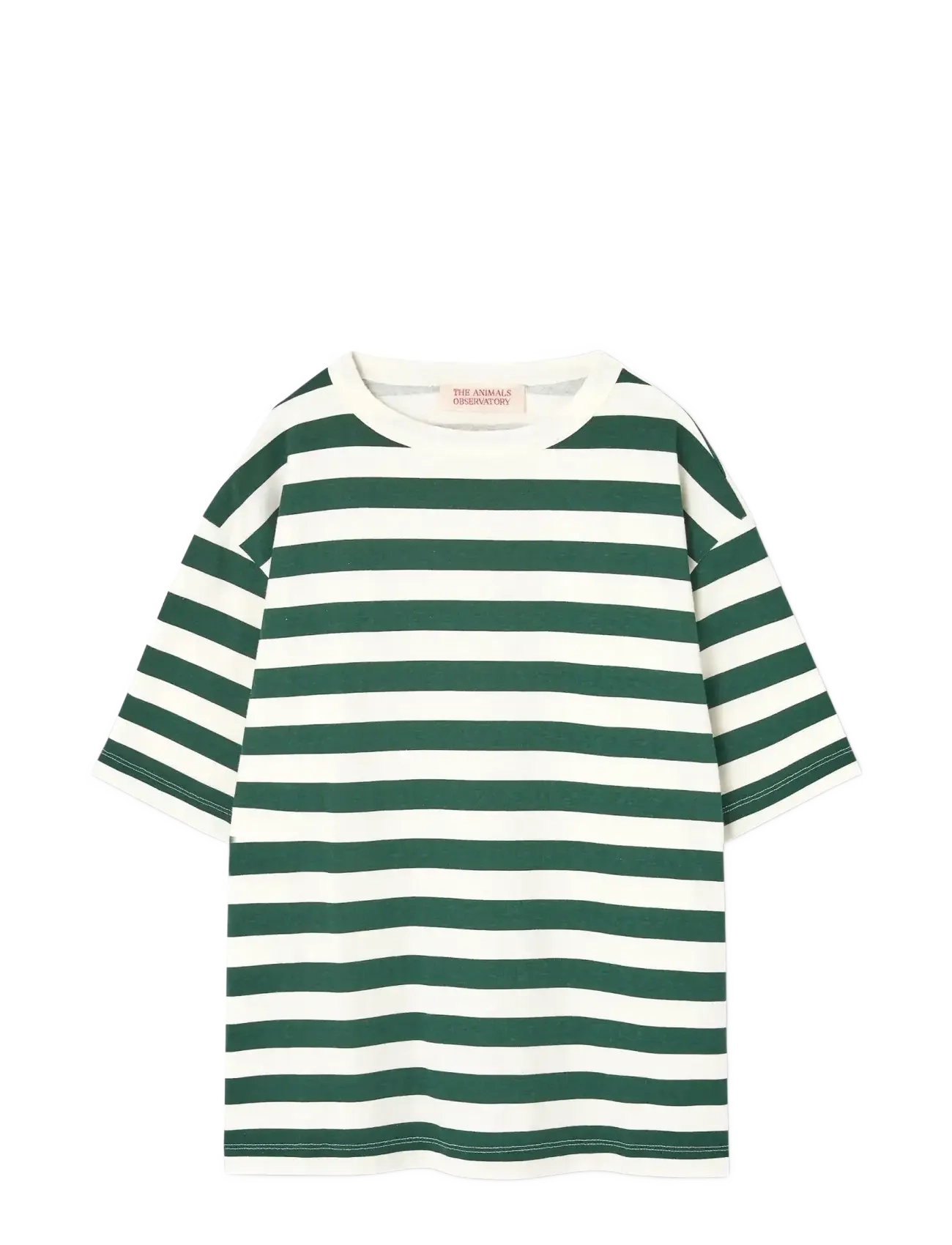 THE ANIMALS OBSERVATORY Stripes Freen Collie T-Shirt - Inspiration - GREEN / green