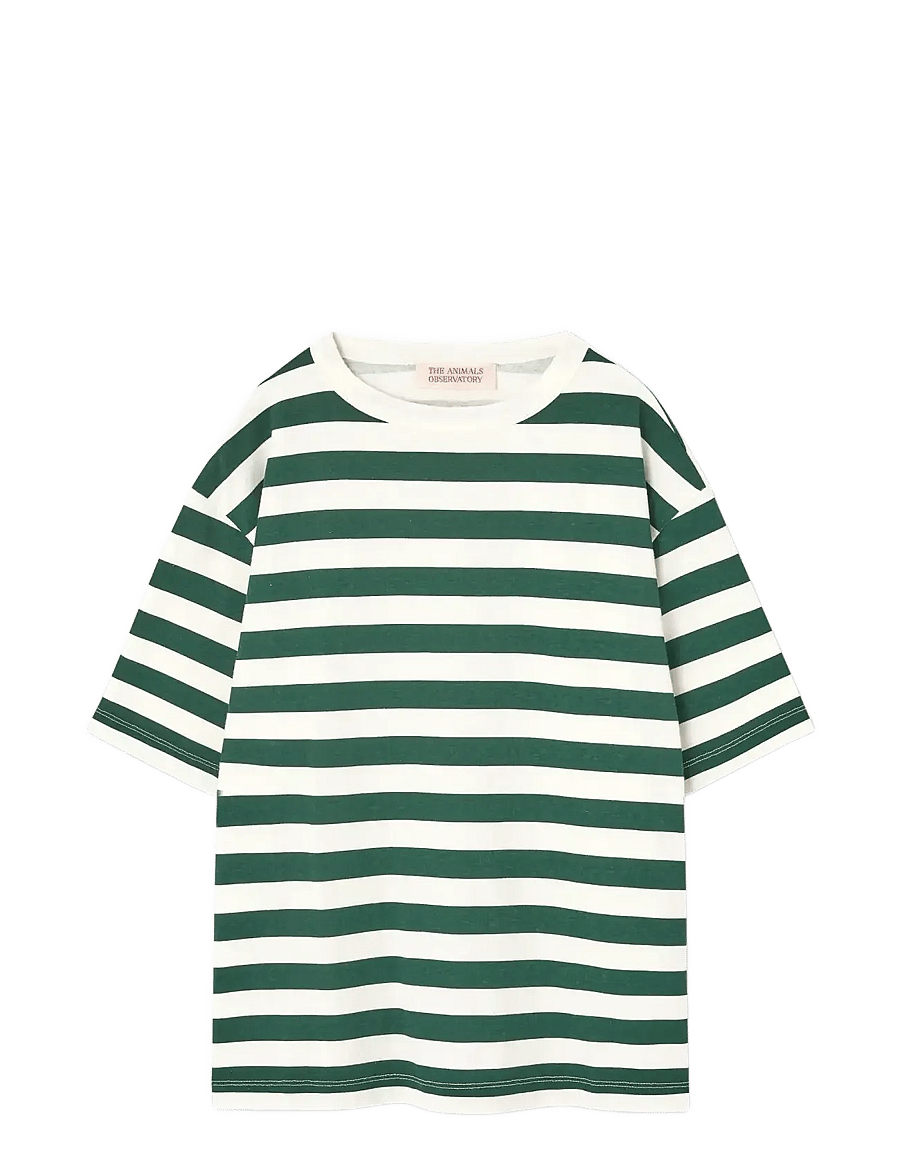 THE ANIMALS OBSERVATORY - Stripes Freen Collie T-Shirt - lühikeste varrukatega t-särgid - green - 0