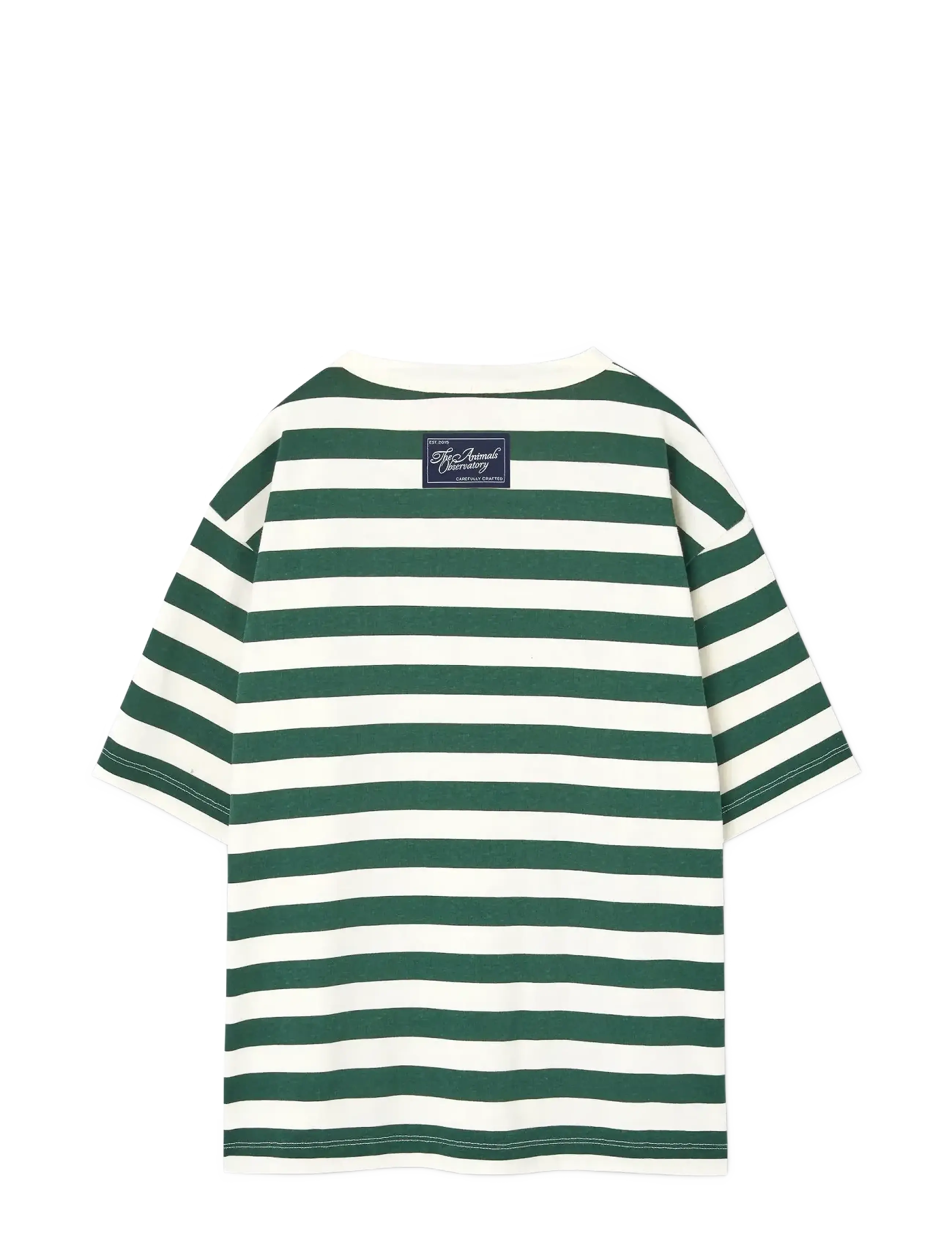 THE ANIMALS OBSERVATORY - Stripes Freen Collie T-Shirt - kortermede t-skjorter - green - 1