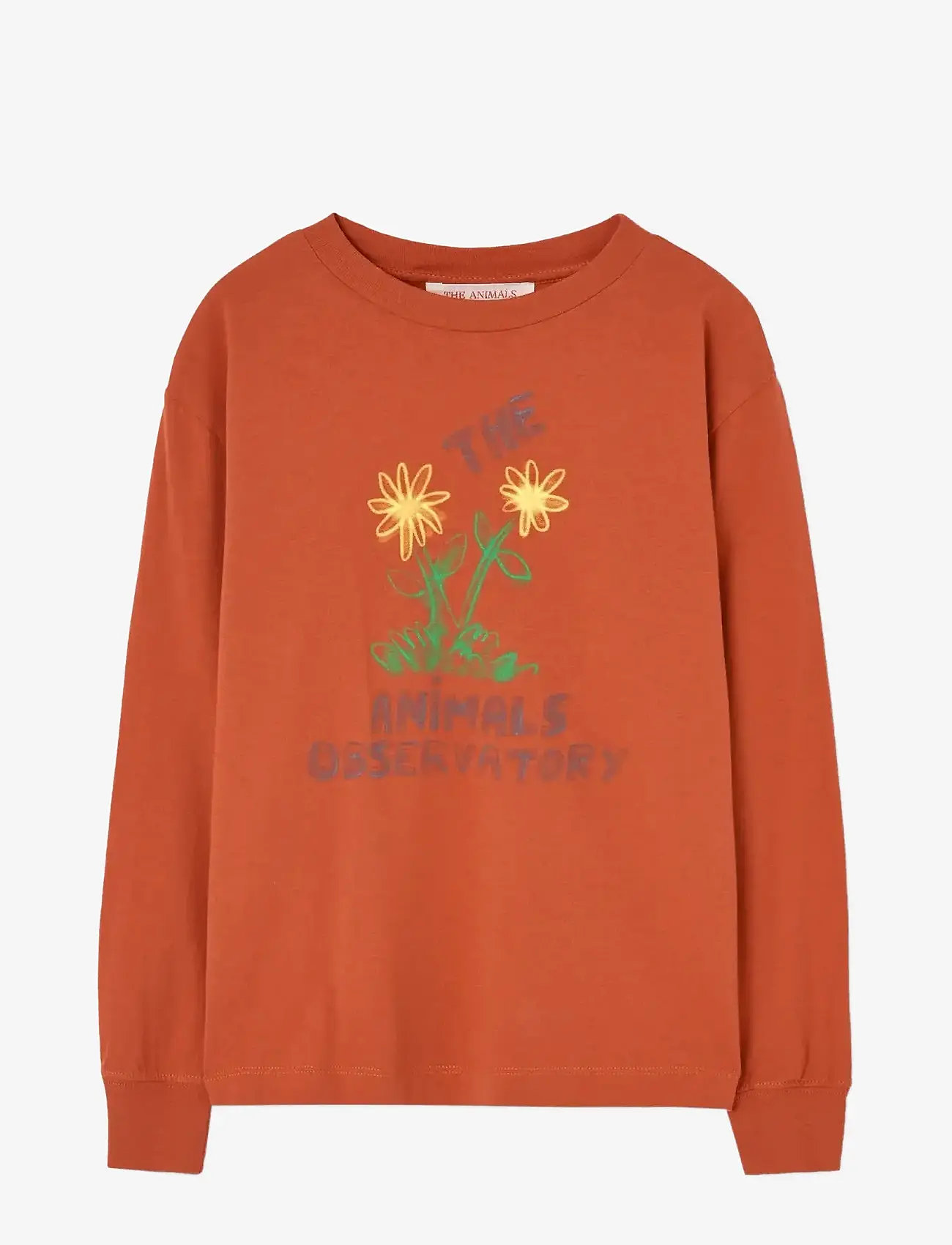 THE ANIMALS OBSERVATORY - Flowers Red DoF LonF Sleeve T-Shirt - långärmade t-shirts - fig red - 0