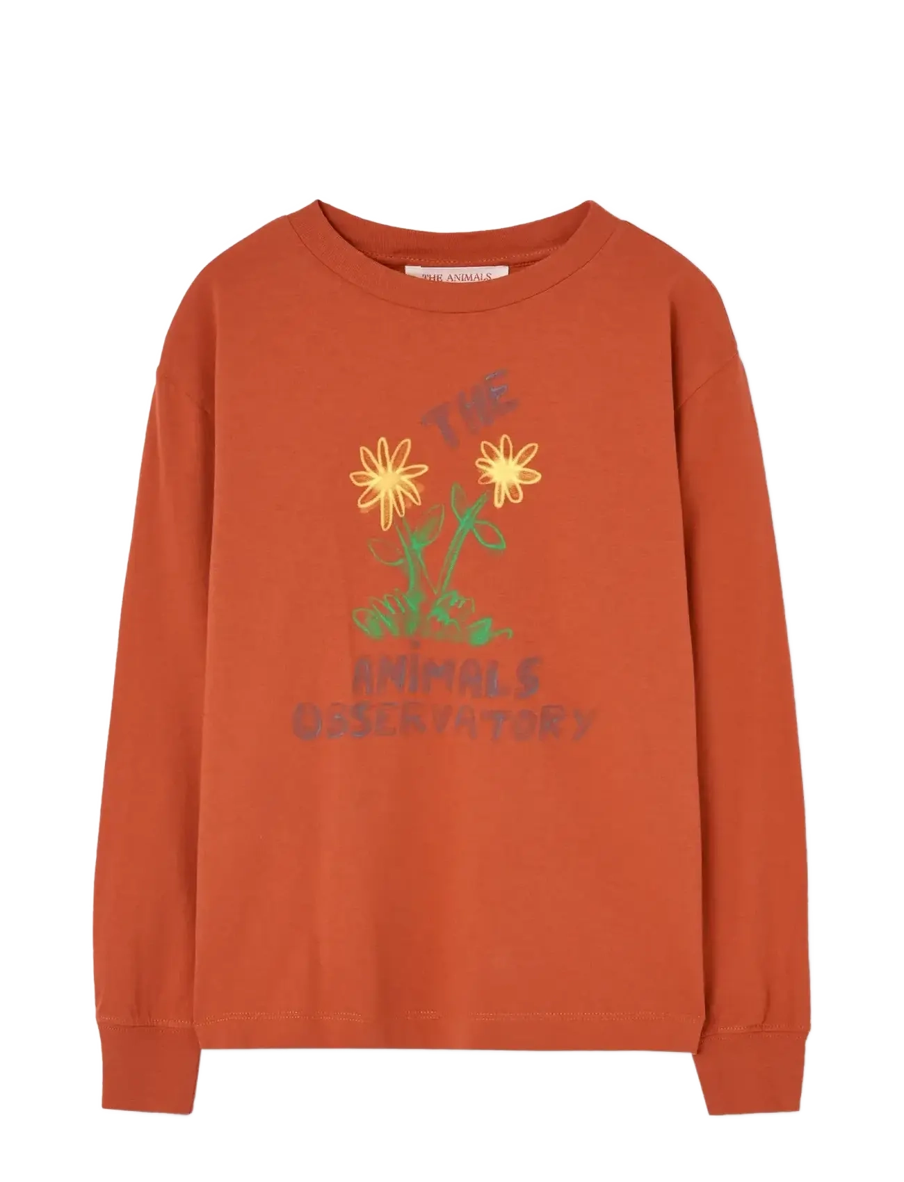 Flowers Red DoF LonF Sleeve T-Shirt - FIG RED