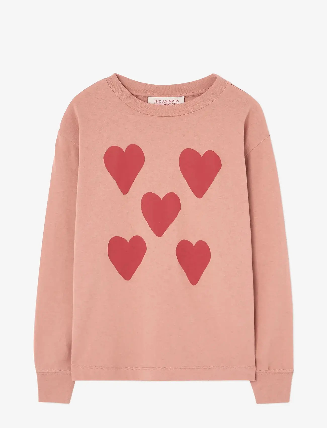 THE ANIMALS OBSERVATORY - Hearts Coral DoF LonF Sleeve T-Shirt - langærmede t-shirts - dusty coral - 0