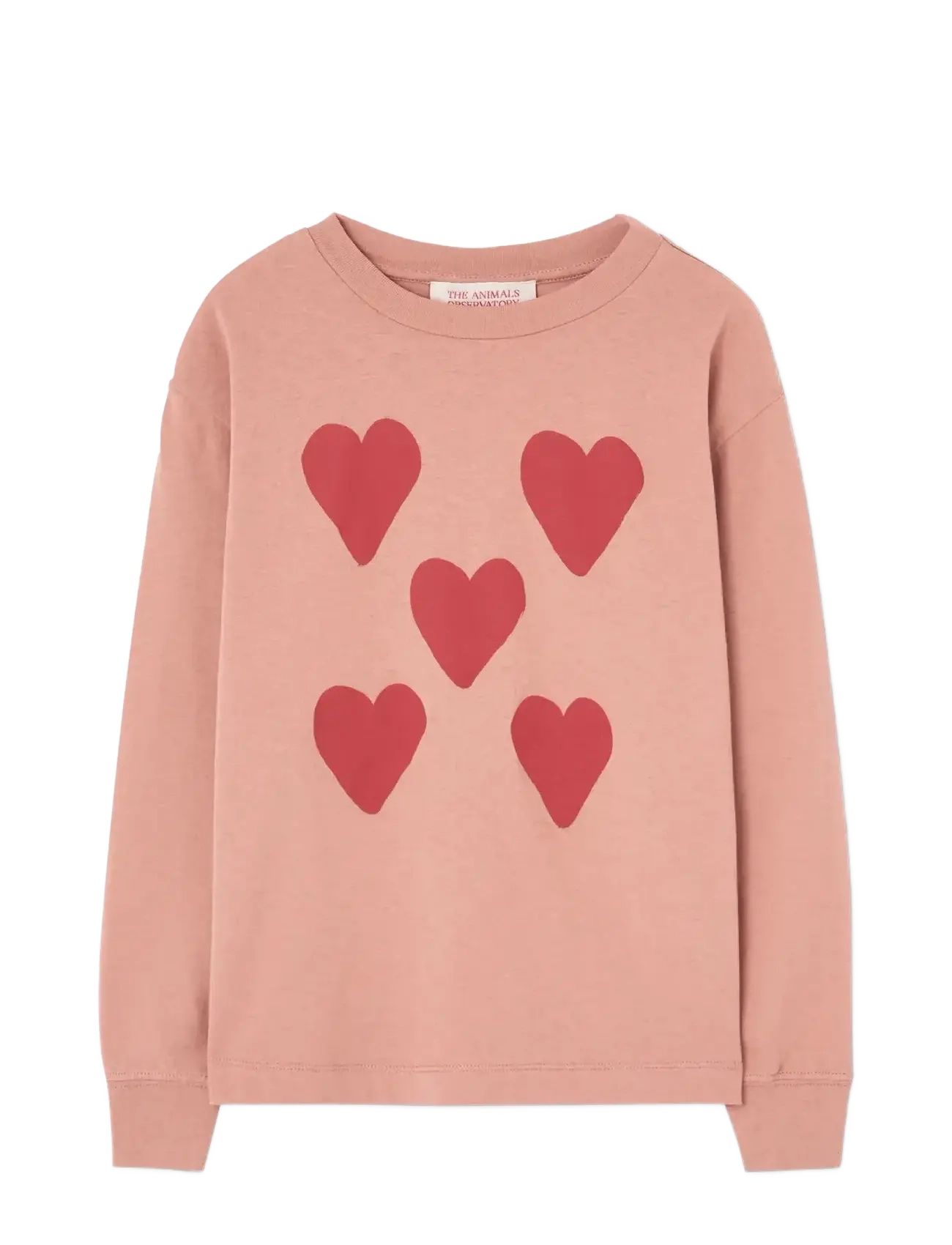 THE ANIMALS OBSERVATORY Hearts Coral DoF LonF Sleeve T-Shirt - Erbjudanden - DUSTY CORAL / pink/rose