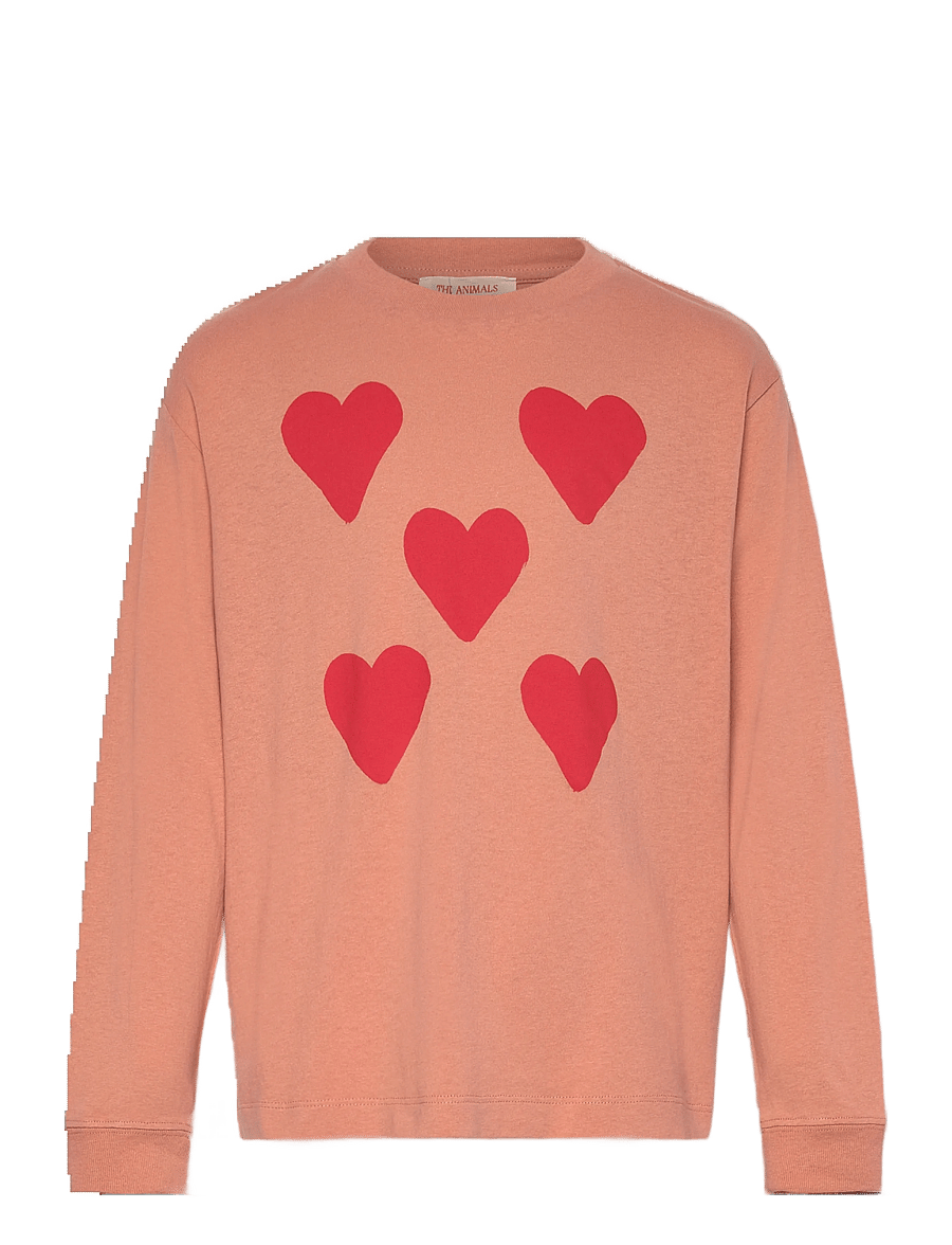 THE ANIMALS OBSERVATORY - Hearts Coral DoF LonF Sleeve T-Shirt - t-shirts à manches longues - dusty coral - 0