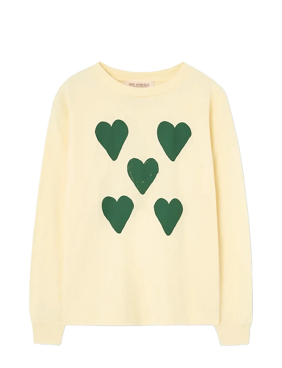 THE ANIMALS OBSERVATORY - Hearts Yellow DoF LonF Sleeve T-Shirt - pikkade varrukatega t-särgid - flan yellow - 0