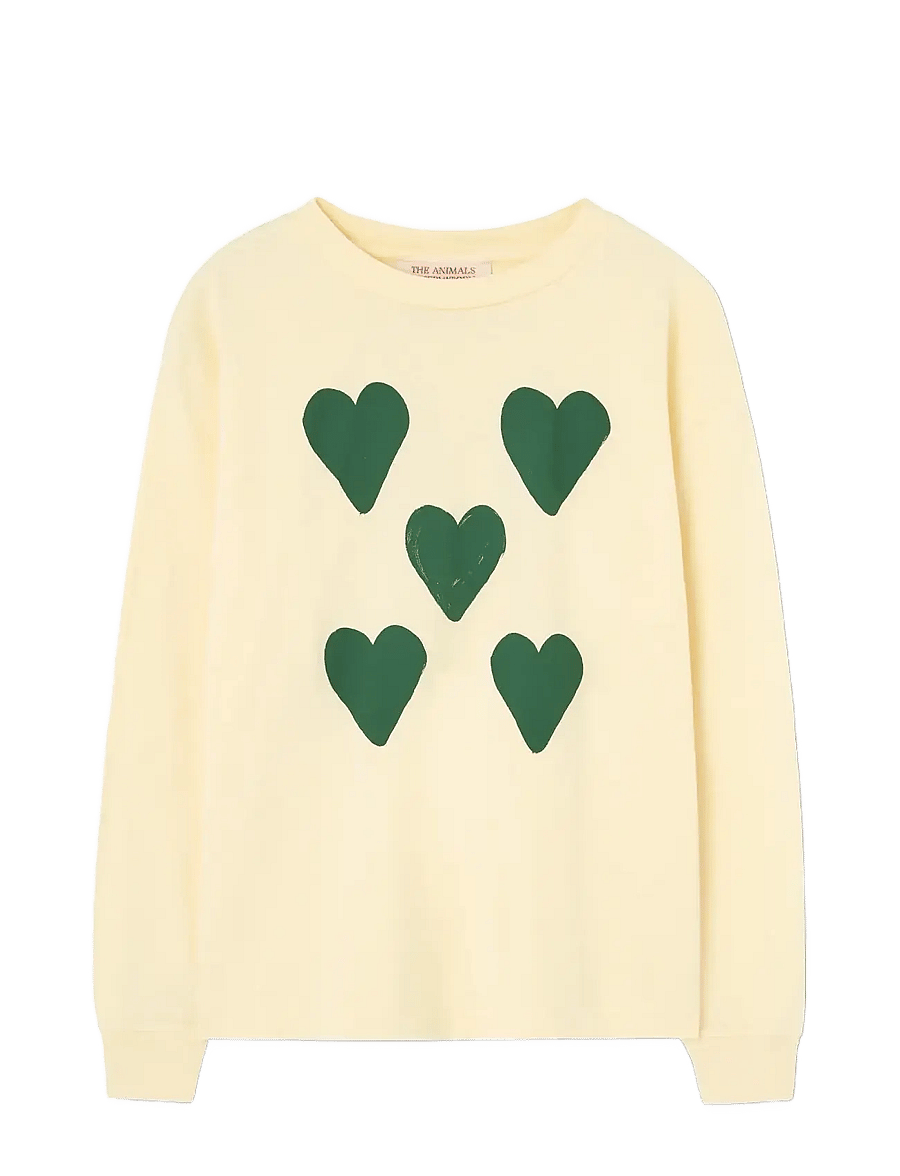 THE ANIMALS OBSERVATORY - Hearts Yellow DoF LonF Sleeve T-Shirt - pikkade varrukatega t-särgid - flan yellow - 0