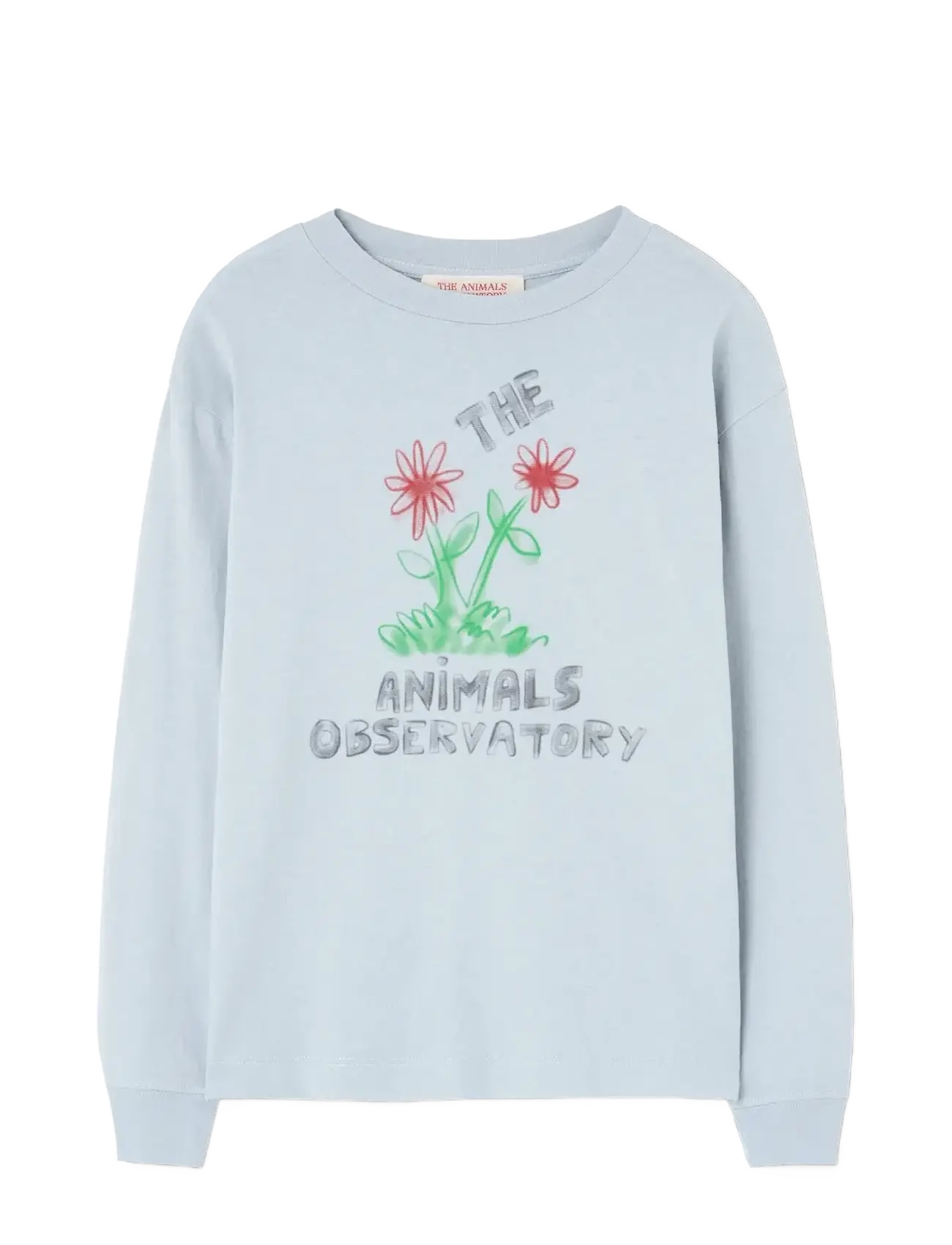 THE ANIMALS OBSERVATORY Flowers Blue Dof Lonf Sleeve T-Shirt, Grafisk Langærmet T-shirt, Blå, Str: 12 Y
