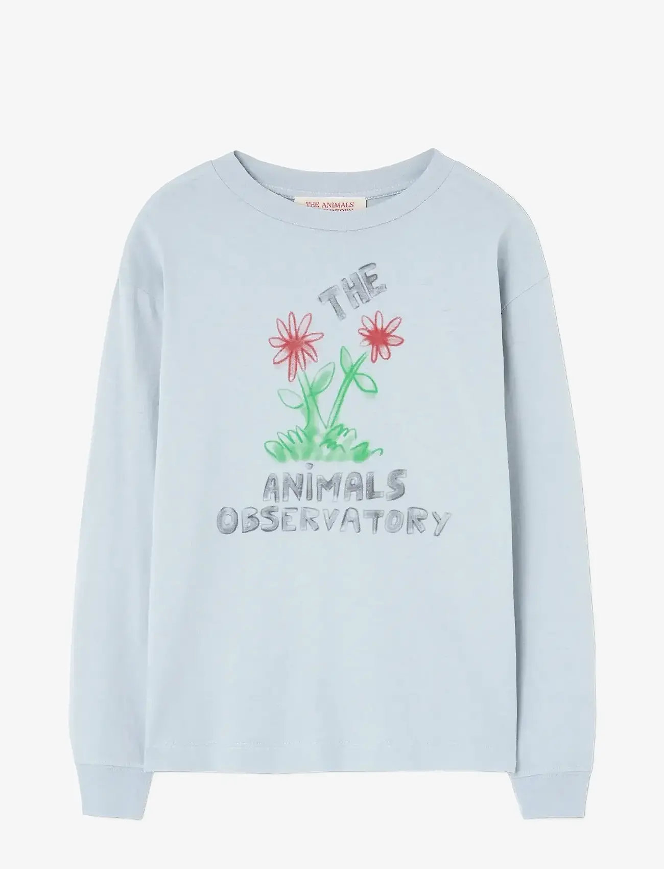 THE ANIMALS OBSERVATORY - Flowers Blue DoF LonF Sleeve T-Shirt - langærmede t-shirts - blue - 0