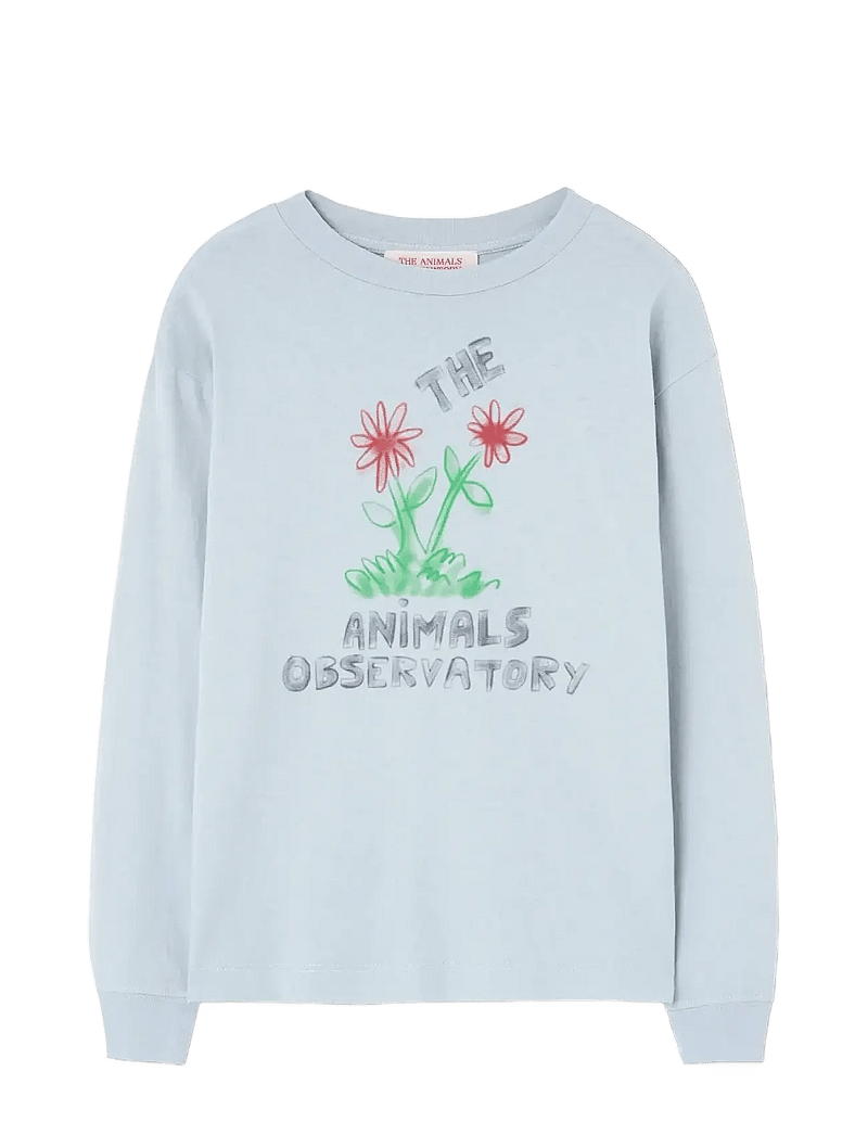 THE ANIMALS OBSERVATORY - Flowers Blue DoF LonF Sleeve T-Shirt - langærmede t-shirts - blue - 0