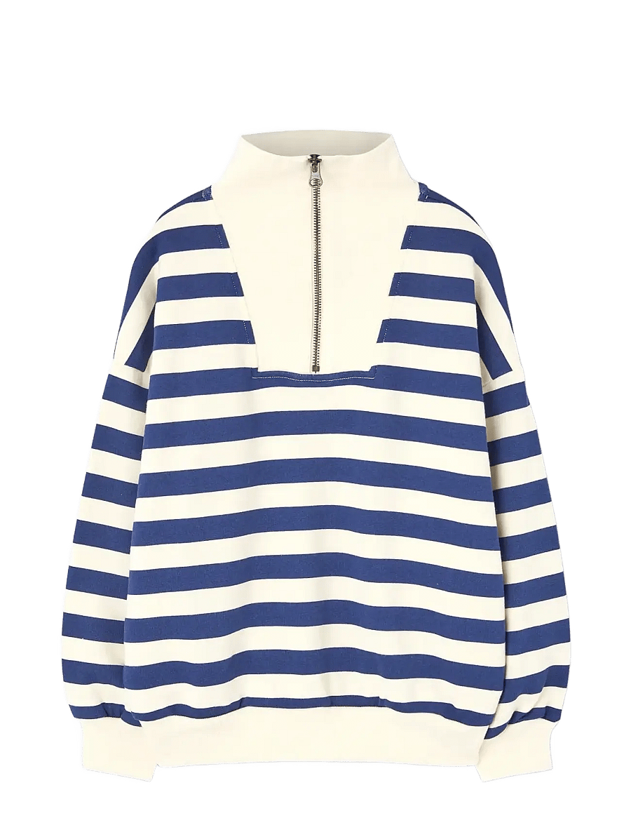 THE ANIMALS OBSERVATORY - Stripes Navy Blowfly Sweatshirt - sweatshirts - navy - 0