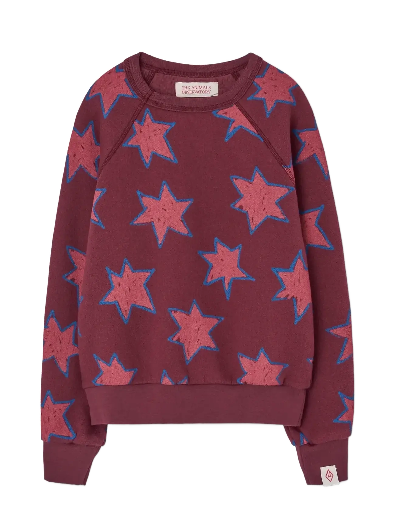 THE ANIMALS OBSERVATORY Stars Shark Sweatshirt, Stjerne Sweatshirt, Bordeaux, Str: 6 Y