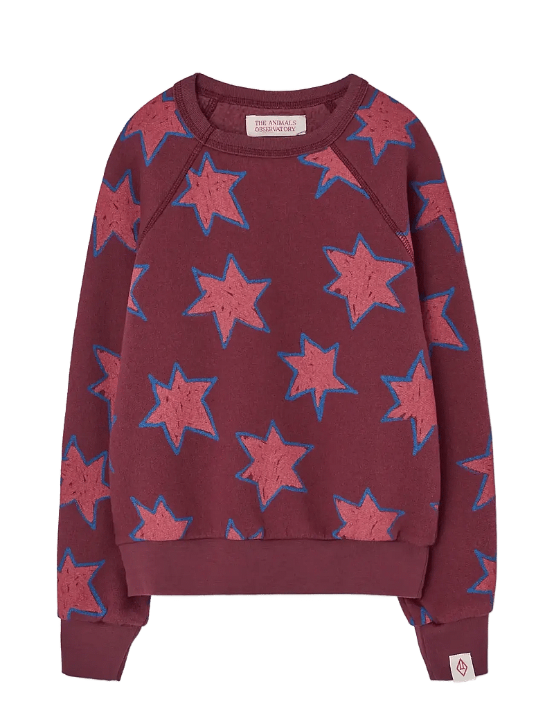 THE ANIMALS OBSERVATORY - Stars Shark Sweatshirt - sporta džemperi - browned farnet - 0