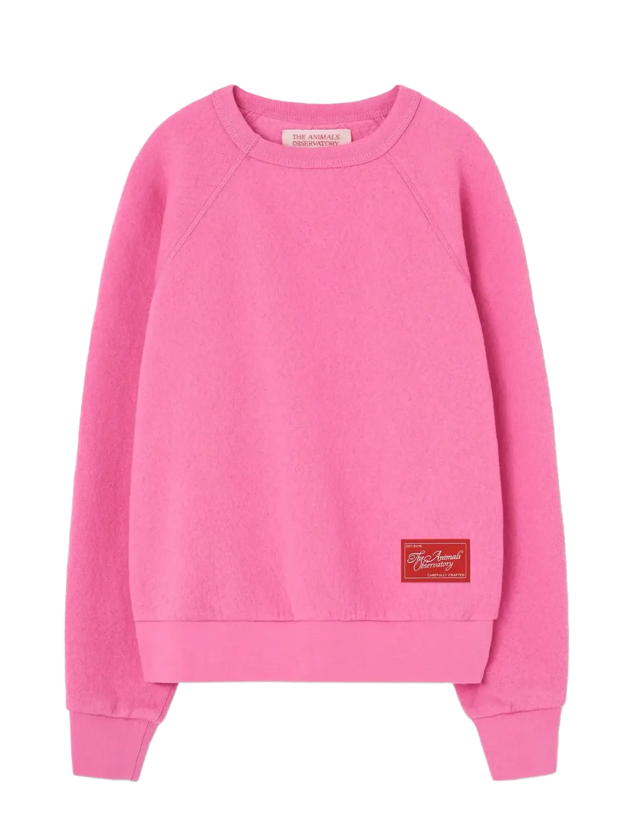 THE ANIMALS OBSERVATORY BriFht Pink Shark Sweatshirt - Riided - BRIGHT PINK / pink/rose