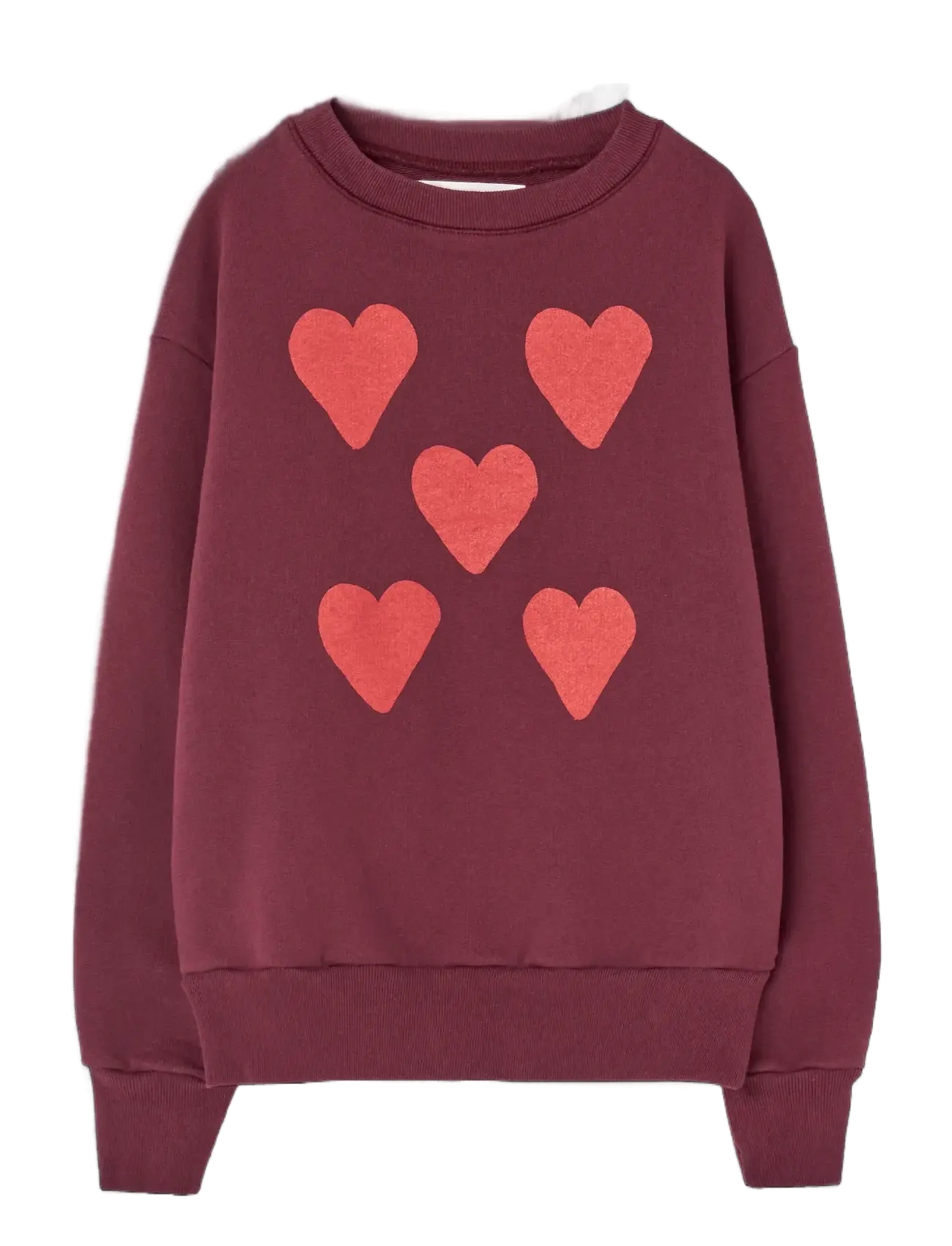 THE ANIMALS OBSERVATORY Hearts Browned Farnet Bear Sweatshirt, 10 Y, Sweatshirts & Hoodies, Burgunderrot - Sweatshirts, Kinder