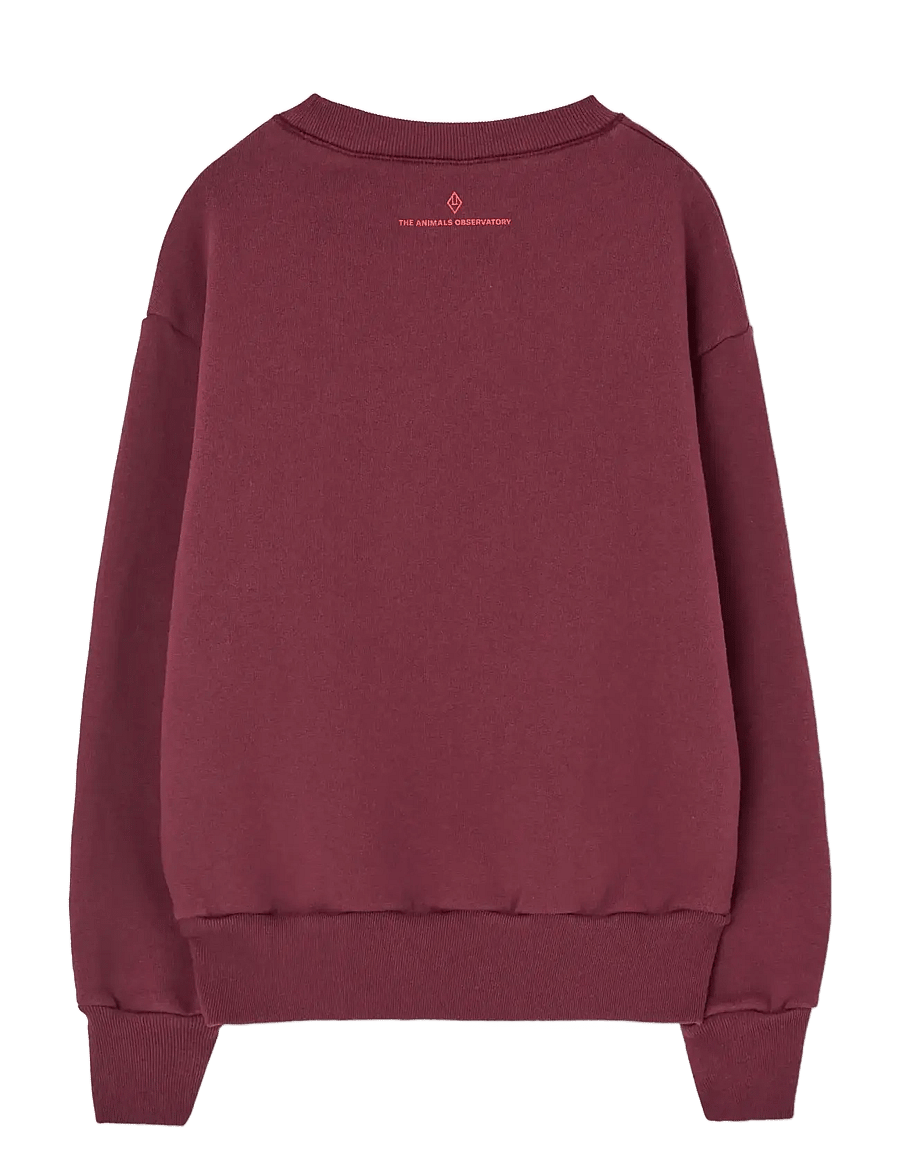 THE ANIMALS OBSERVATORY - Hearts Browned Farnet Bear Sweatshirt - sweatshirts - browned farnet - 1