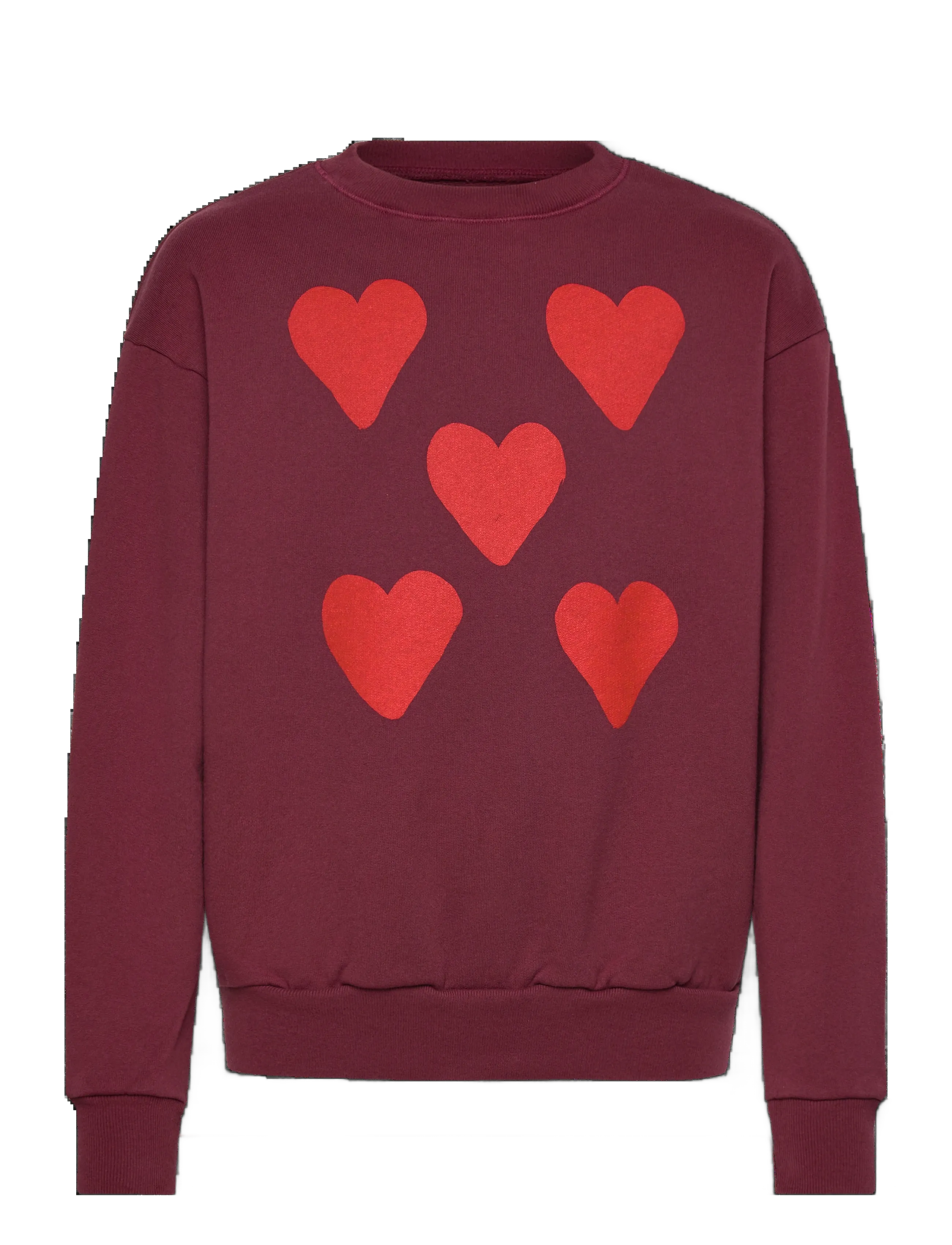 THE ANIMALS OBSERVATORY Hearts Browned Farnet Bear Sweatshirt - Riided - BROWNED FARNET / burgundy