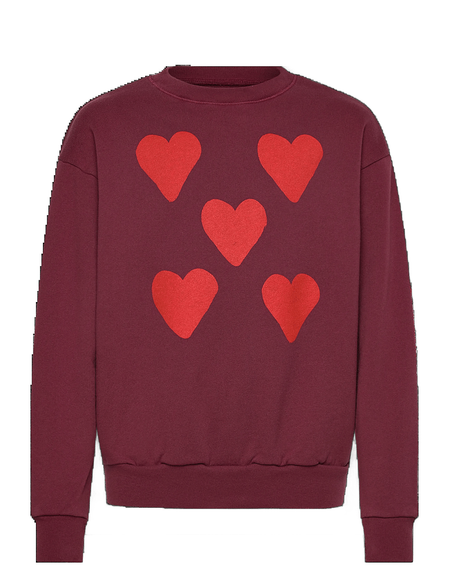 THE ANIMALS OBSERVATORY - Hearts Browned Farnet Bear Sweatshirt - sweatshirts - browned farnet - 0