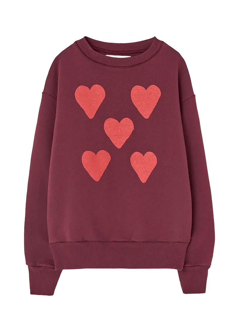 THE ANIMALS OBSERVATORY - Hearts Browned Farnet Bear Sweatshirt - sweatshirts - browned farnet - 0