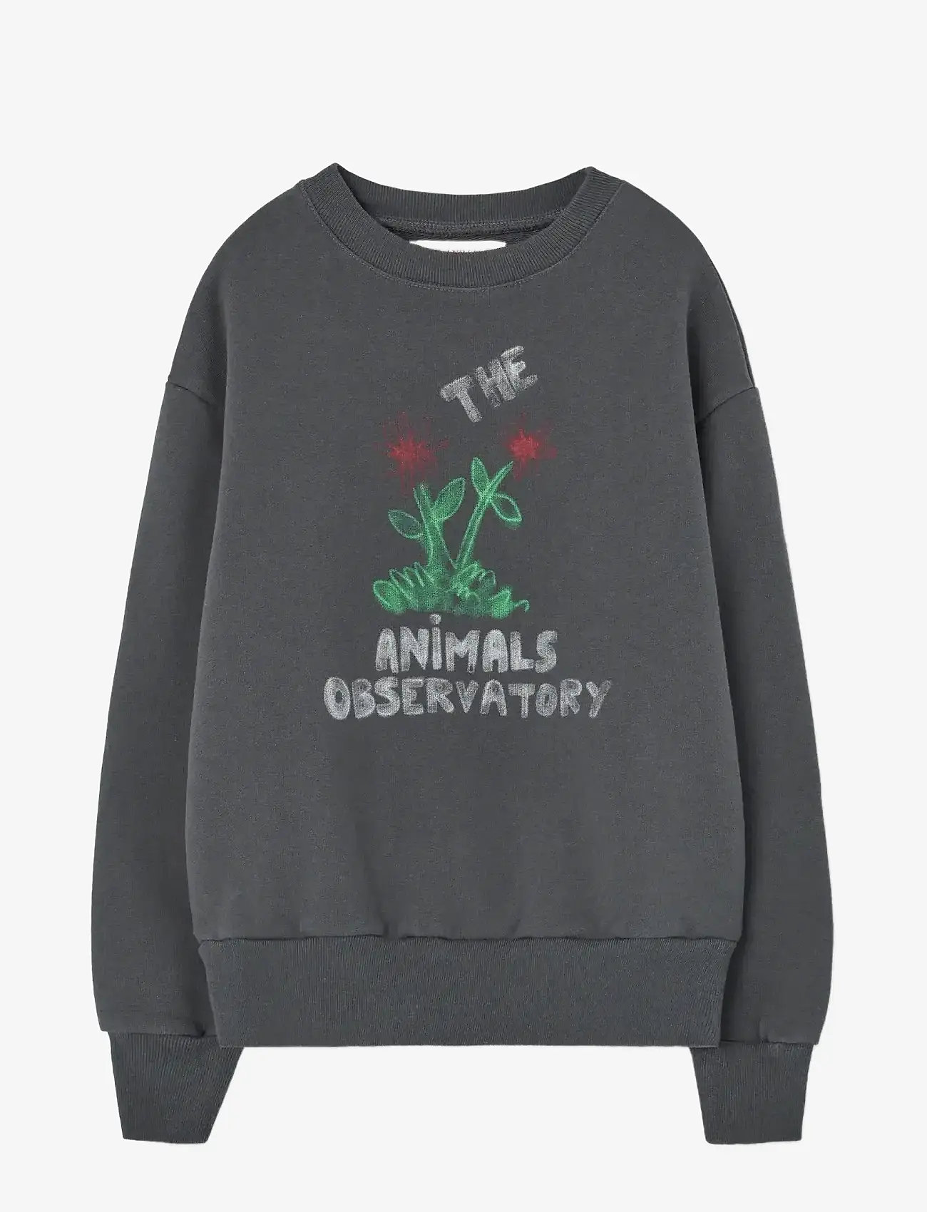THE ANIMALS OBSERVATORY - Flowers Dark Frey Bear Sweatshirt - sweat-shirt - dark grey - 0