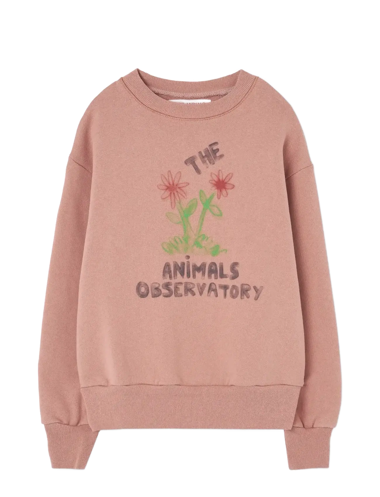 THE ANIMALS OBSERVATORY Flowers Dusty Coral Bear Sweatshirt - Sweatshirts - DUSTY CORAL / pink/rose