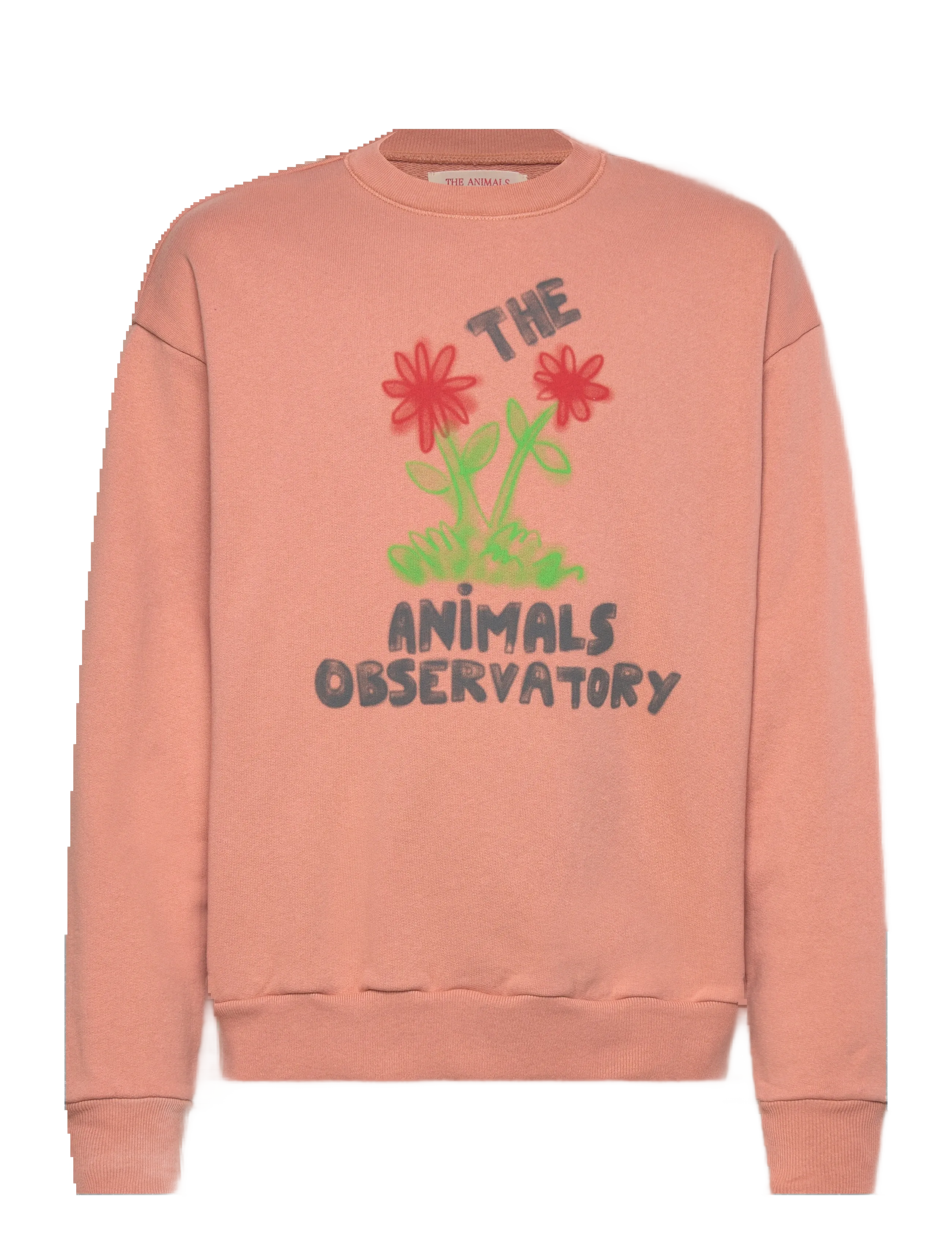 THE ANIMALS OBSERVATORY Flowers Dusty Coral Bear Sweatshirt, 12 Y, Coral, Sweatshirts & Hættetrøjer > Sweatshirts, Børn