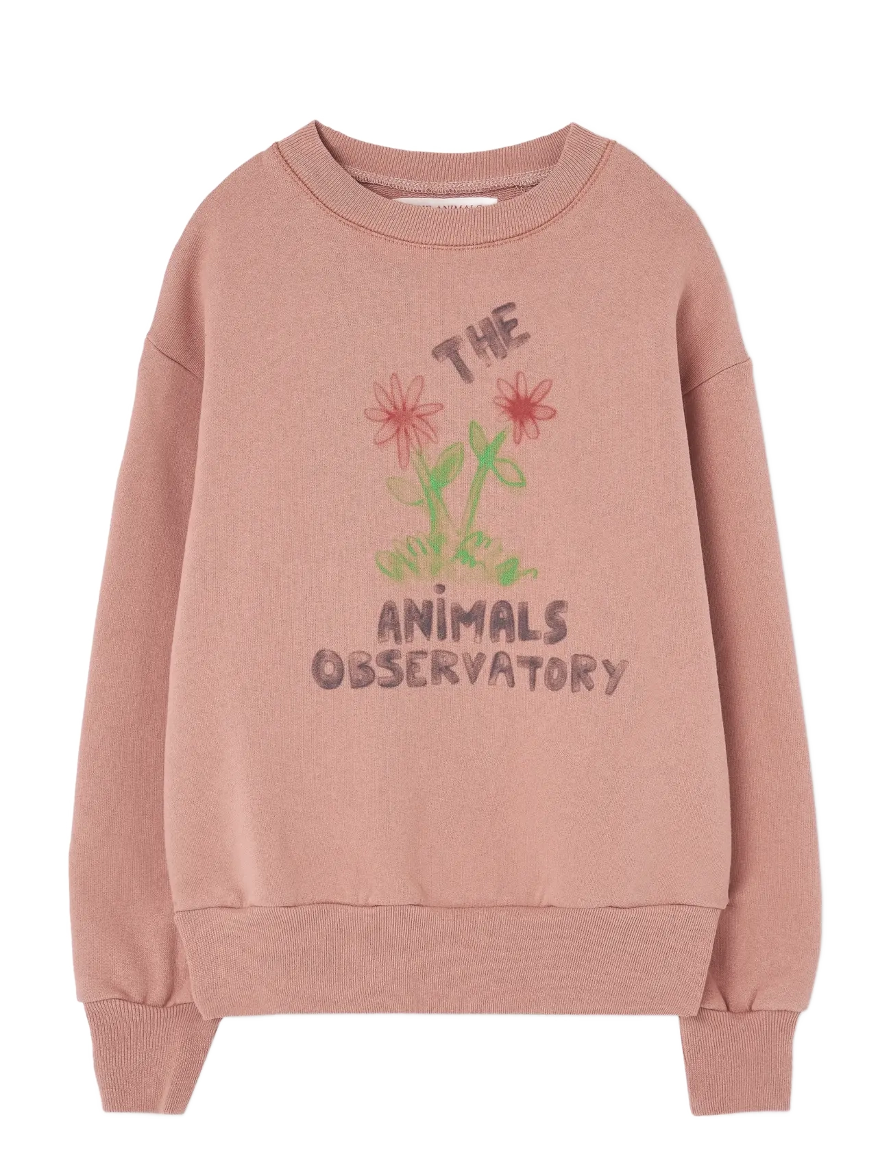 THE ANIMALS OBSERVATORY - Flowers Dusty Coral Bear Sweatshirt - sweat-shirt - dusty coral - 0