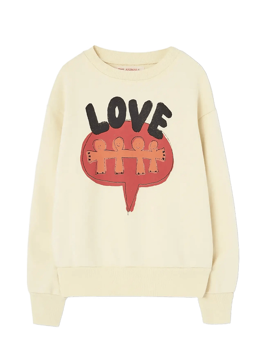 THE ANIMALS OBSERVATORY - Love Flan Yellow Bear Sweatshirt - sweatshirts - flan yellow - 0