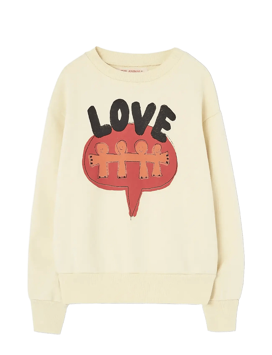 THE ANIMALS OBSERVATORY - Love Flan Yellow Bear Sweatshirt - sweatshirts - flan yellow - 0