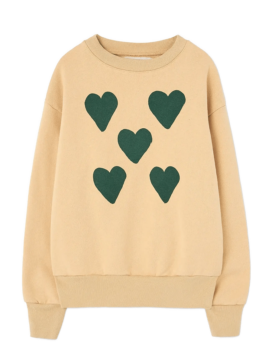 THE ANIMALS OBSERVATORY - Hearts Soft Brown Bear Sweatshirt - sweatshirts - soft brown - 0