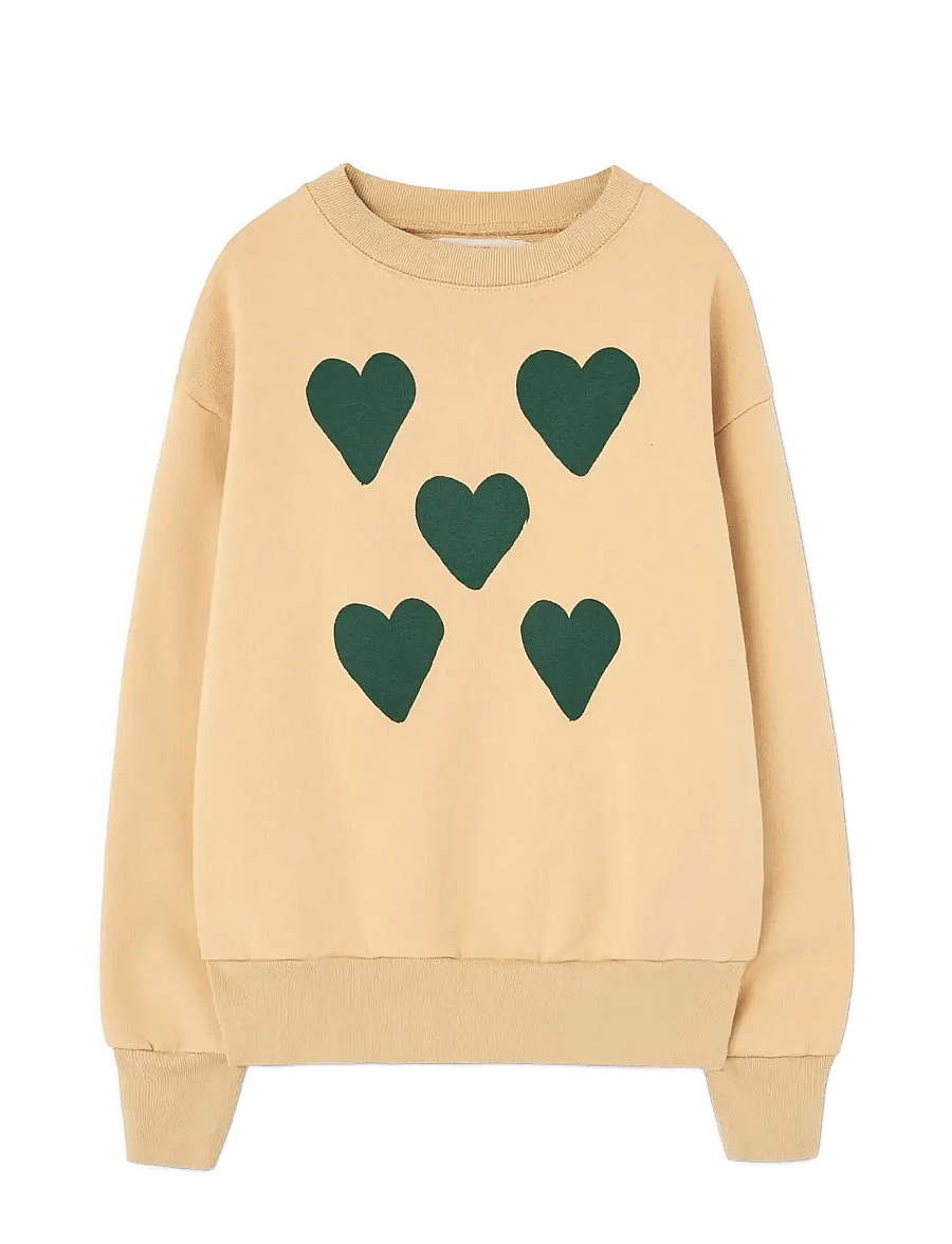 THE ANIMALS OBSERVATORY - Hearts Soft Brown Bear Sweatshirt - sweatshirts - soft brown - 0