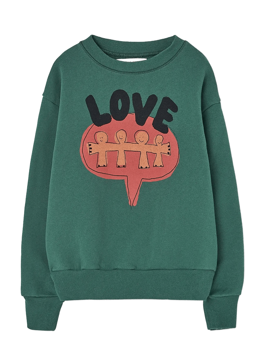 THE ANIMALS OBSERVATORY - Love Freen Bear Sweatshirt - sweatshirts - green - 0