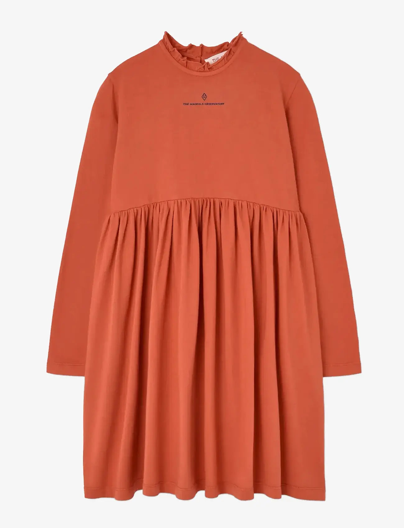 THE ANIMALS OBSERVATORY - FiF Red Crab Dress - long-sleeved casual dresses - fig red - 0