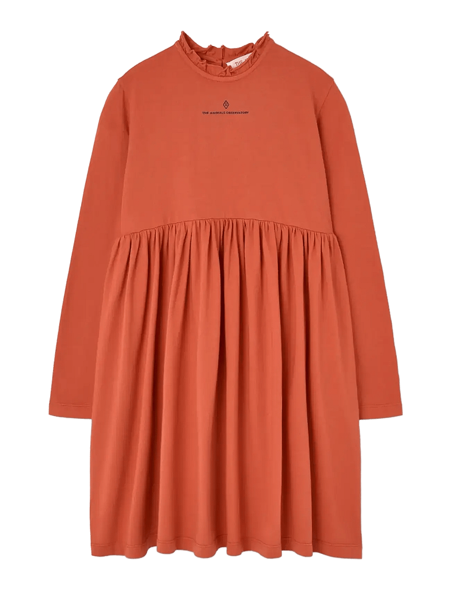 THE ANIMALS OBSERVATORY - FiF Red Crab Dress - langærmede hverdagskjoler - fig red - 0