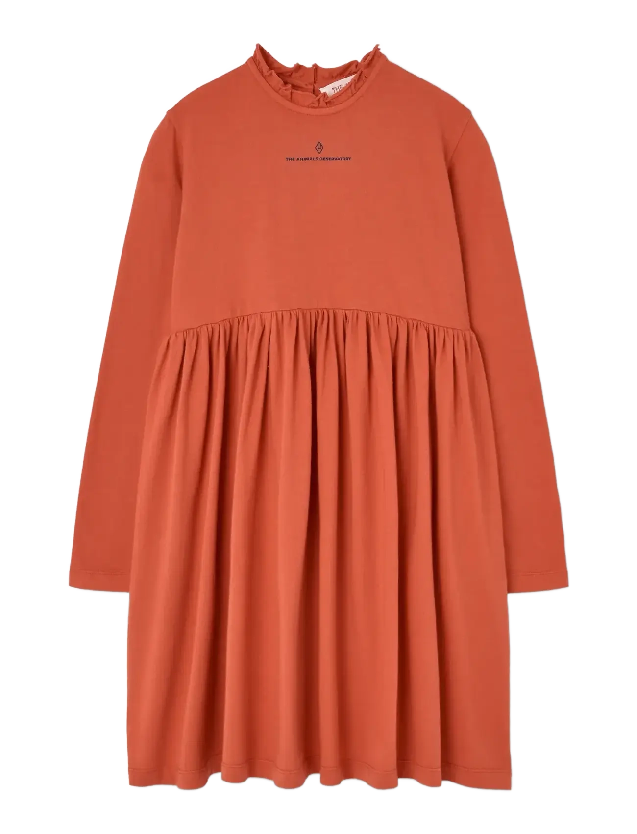 THE ANIMALS OBSERVATORY Fif Red Crab Dress, 8 Y, Casual Dresses, Orange - Long-sleeved Kinder