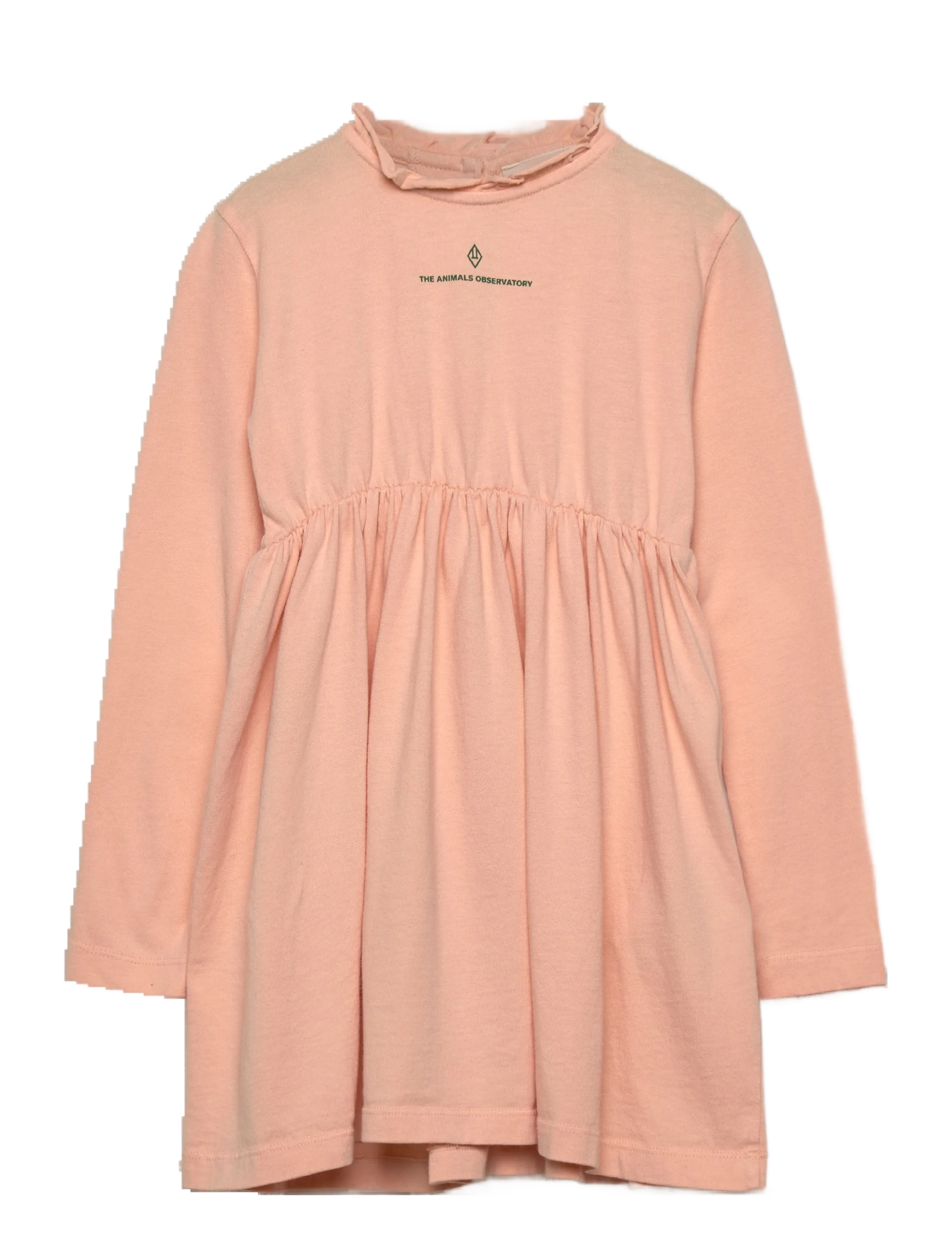 THE ANIMALS OBSERVATORY Soft Coral Crab Dress, 4 Y, Casual Dresses, Rosa - Long-sleeved Kinder