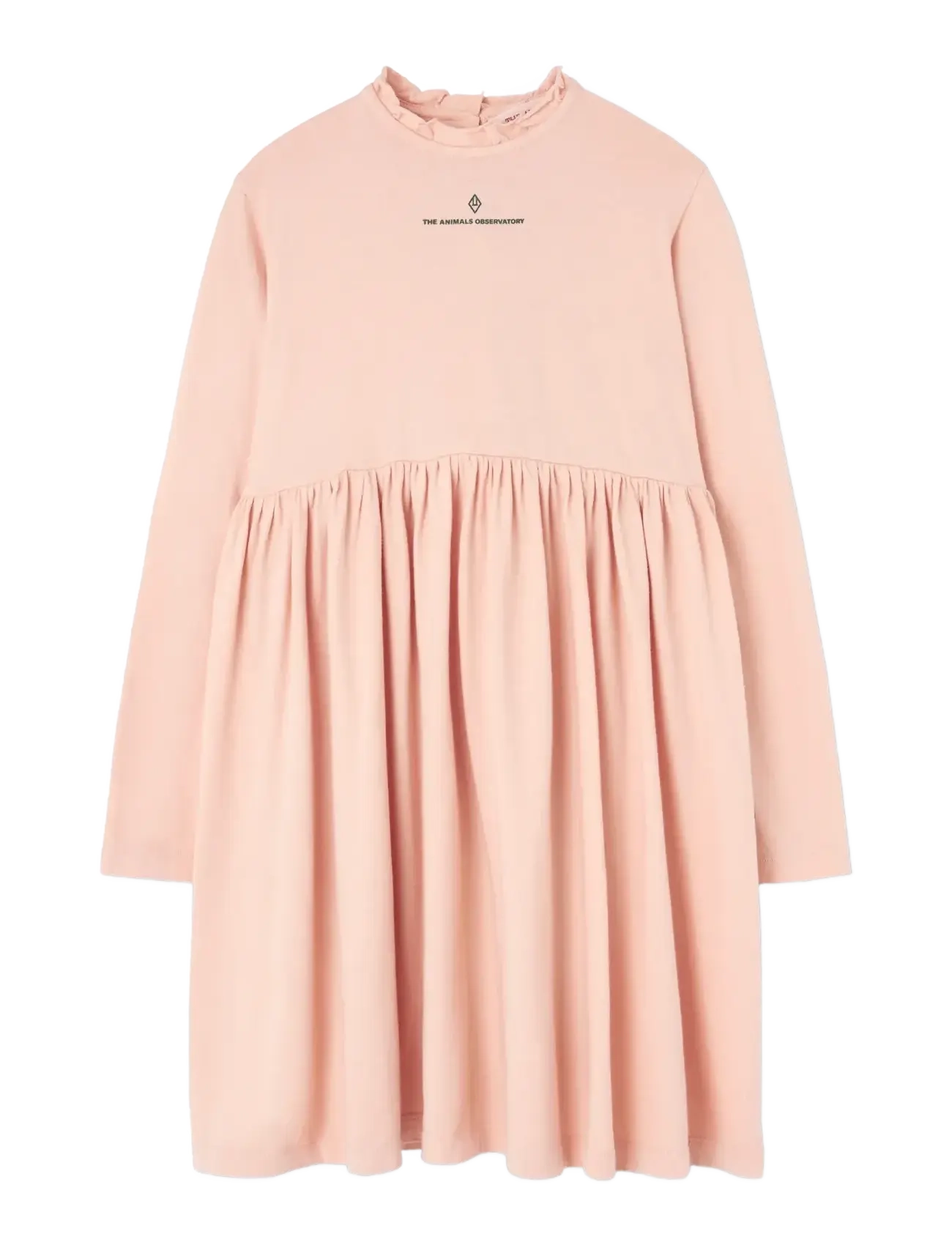 THE ANIMALS OBSERVATORY Soft Coral Crab Dress, 8 Y, Casual Dresses, Rosa - Long-sleeved Kinder