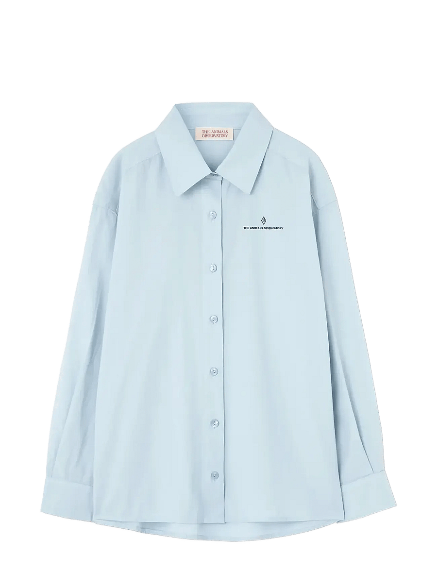 THE ANIMALS OBSERVATORY - WOLF KID SHIRT BLUE - långärmade skjortor - blue - 0