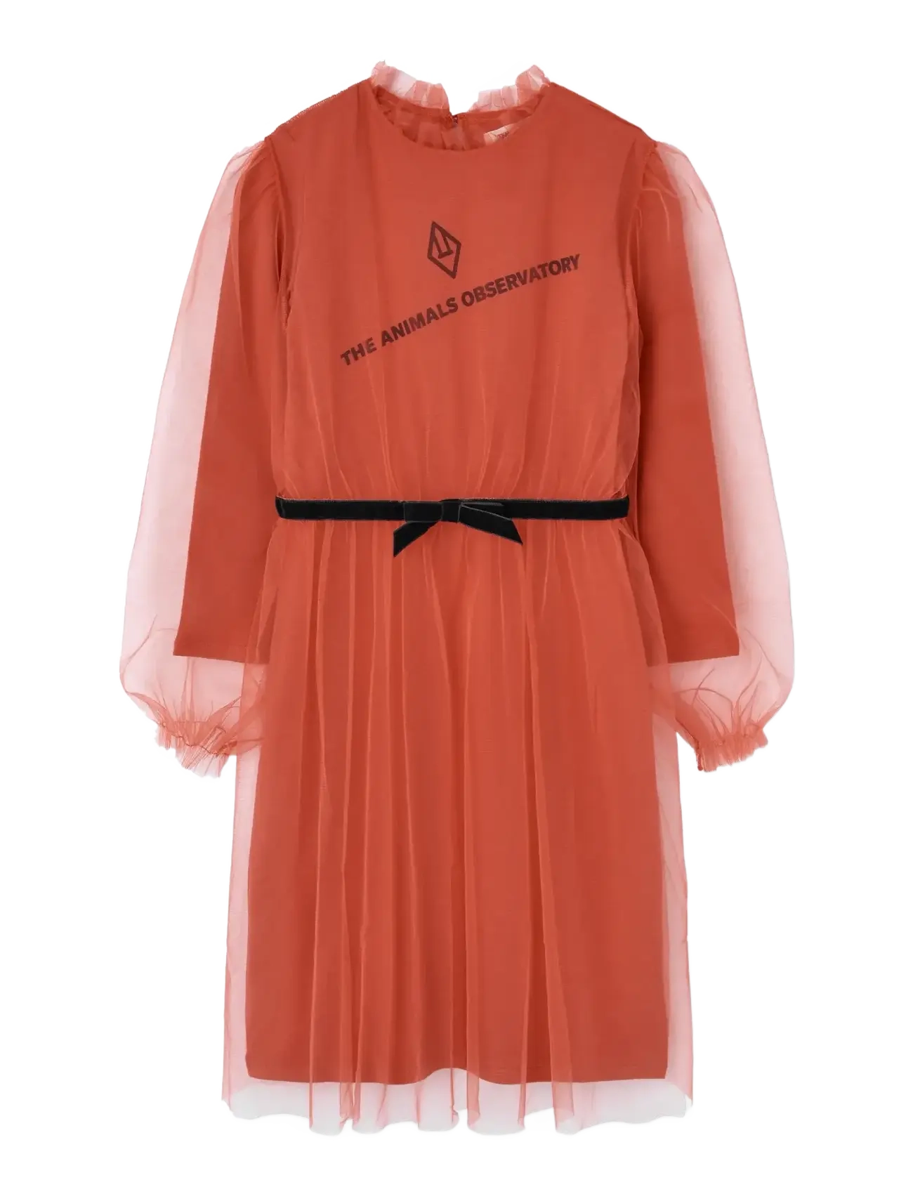 THE ANIMALS OBSERVATORY TULLE TORTOISE KID MIDI DRESS RED - 4 for 3 - RED / red
