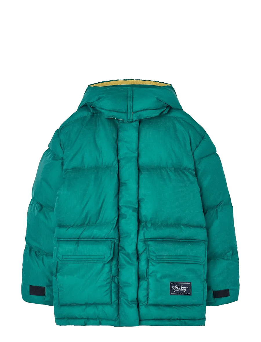 THE ANIMALS OBSERVATORY - LEMUR KID PUFFER JACKET MAROON - vinterjackor - green - 0