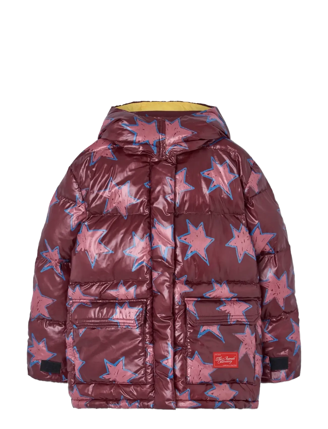 THE ANIMALS OBSERVATORY Lemur Kid Puffer Jacket Maroon, Børn, Hætte Dunjakke, Bordeaux, Str: 8 Y