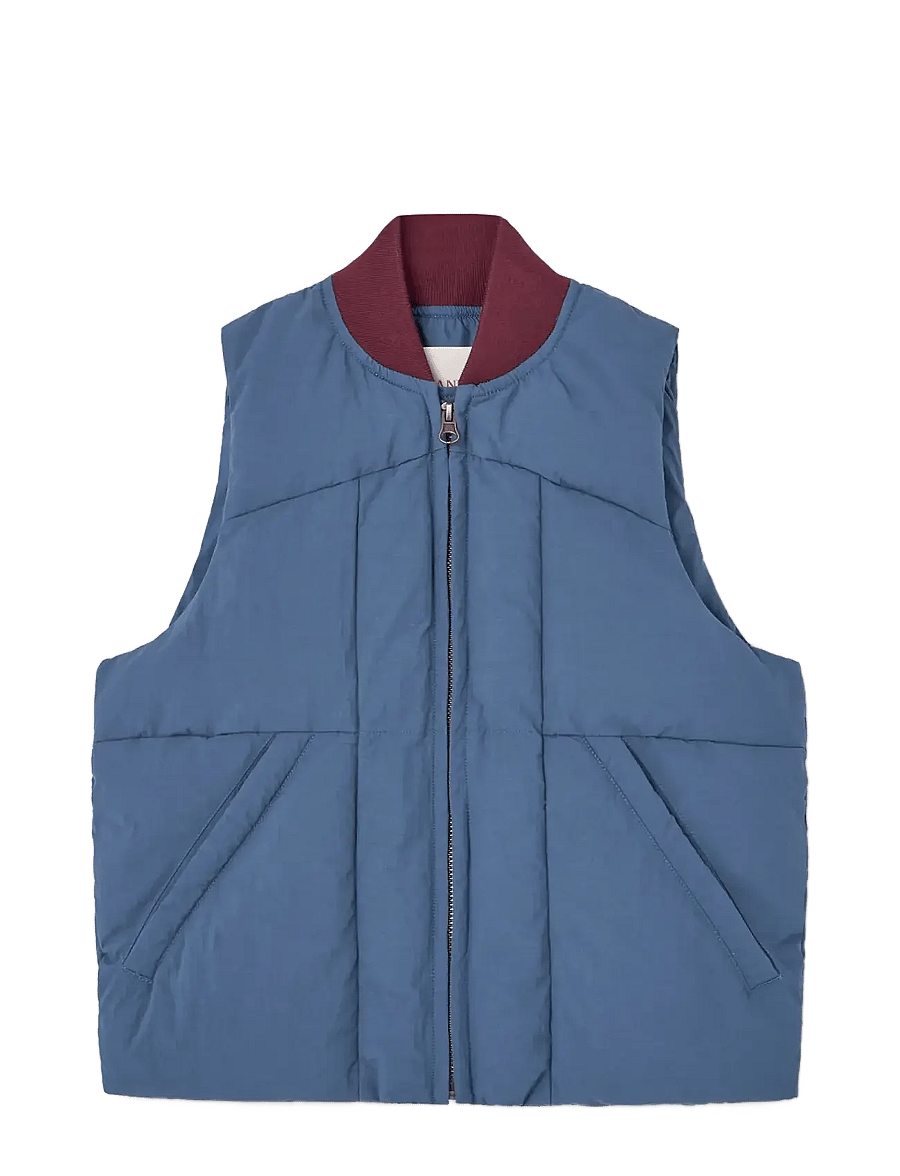 THE ANIMALS OBSERVATORY - LOBSTER KID PUFFER VEST BLUE-GREY - shoppa efter ålder - blue - 0