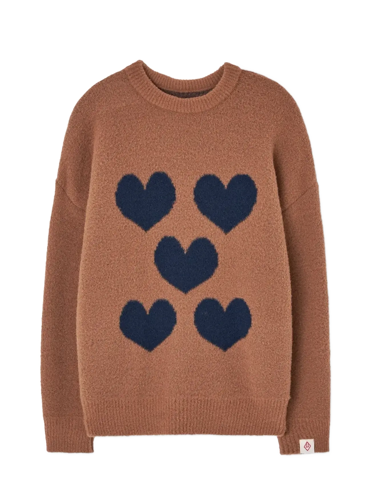 THE ANIMALS OBSERVATORY Braun Bull Sweater, Herz Pullover, Braun, Gr.6 Y