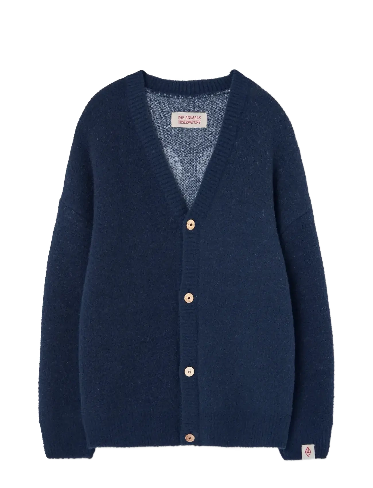 THE ANIMALS OBSERVATORY Navy Racoon Cardigan, 12 Y, Knitwear, Marineblau - Cardigans, Kinder