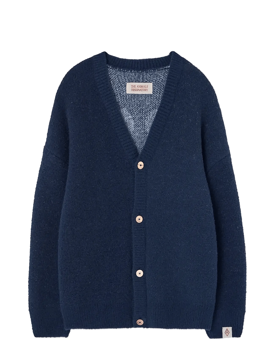 THE ANIMALS OBSERVATORY - Navy Racoon Cardigan - cardigans - navy - 0