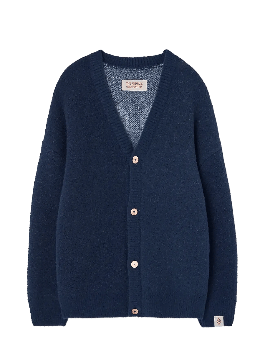 THE ANIMALS OBSERVATORY - Navy Racoon CardiFan - cardigans - navy - 0